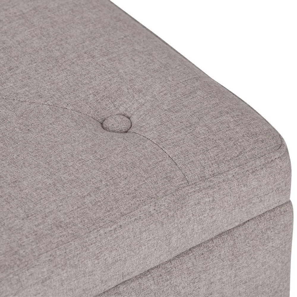 Hamilton Storage Ottoman in Linen