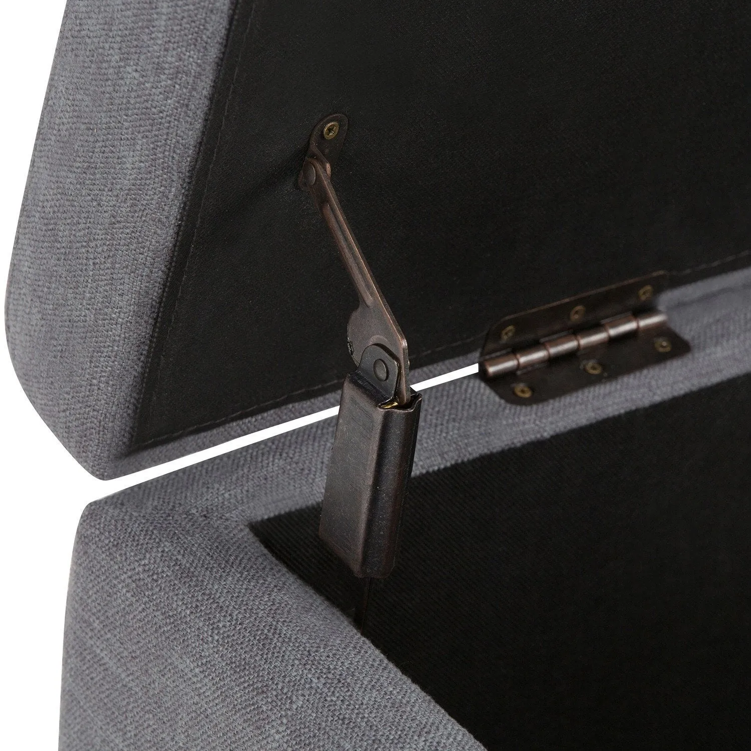 Hamilton Storage Ottoman in Linen