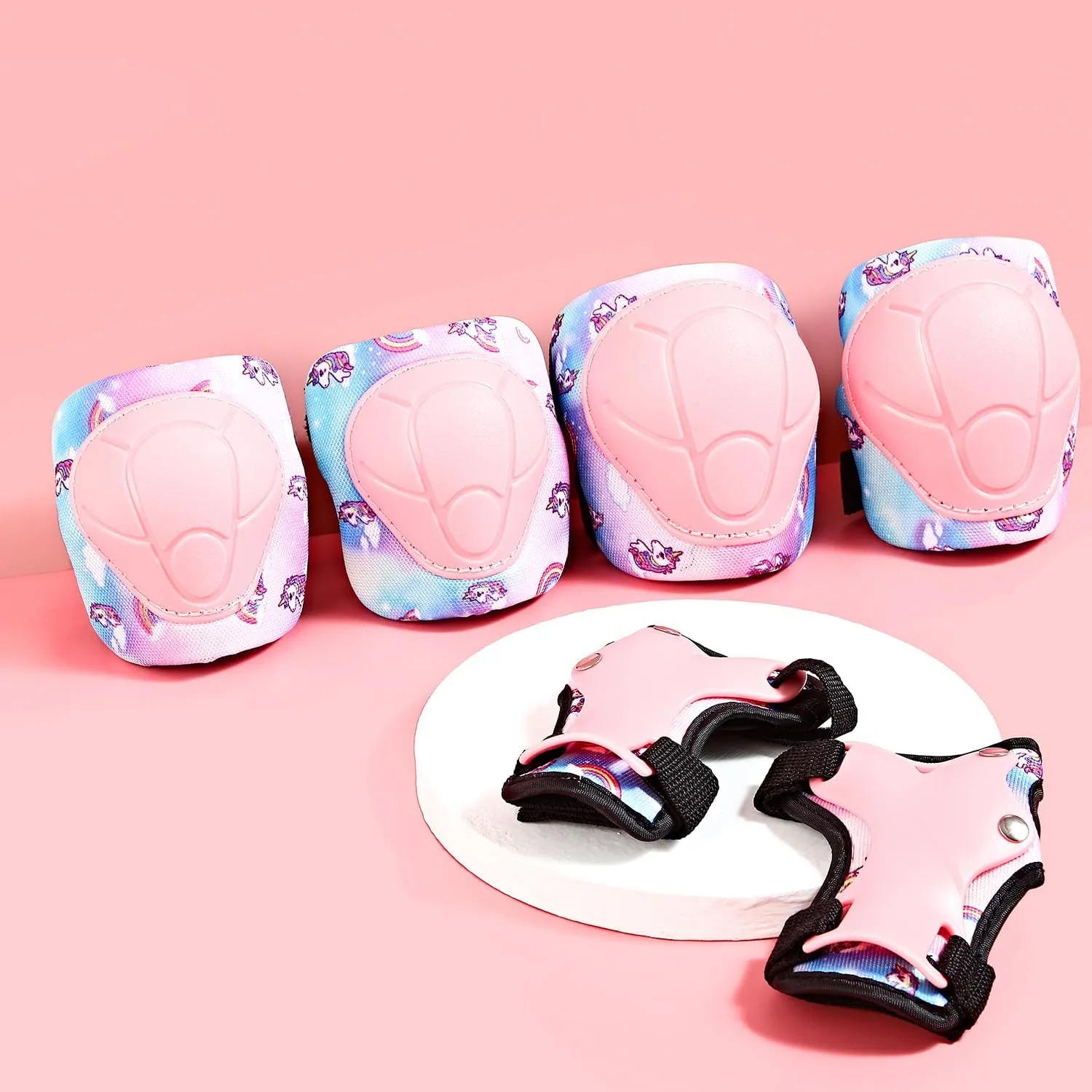 Kids Helmet with Knee Pads Elbow Pads and Wrist Guards,Child Protective Gear for Boys Girls Age 3-5-8 Years fit Roller Skates, Skateboarding, Scooter Bicycle Skate Scooter Skateboard
