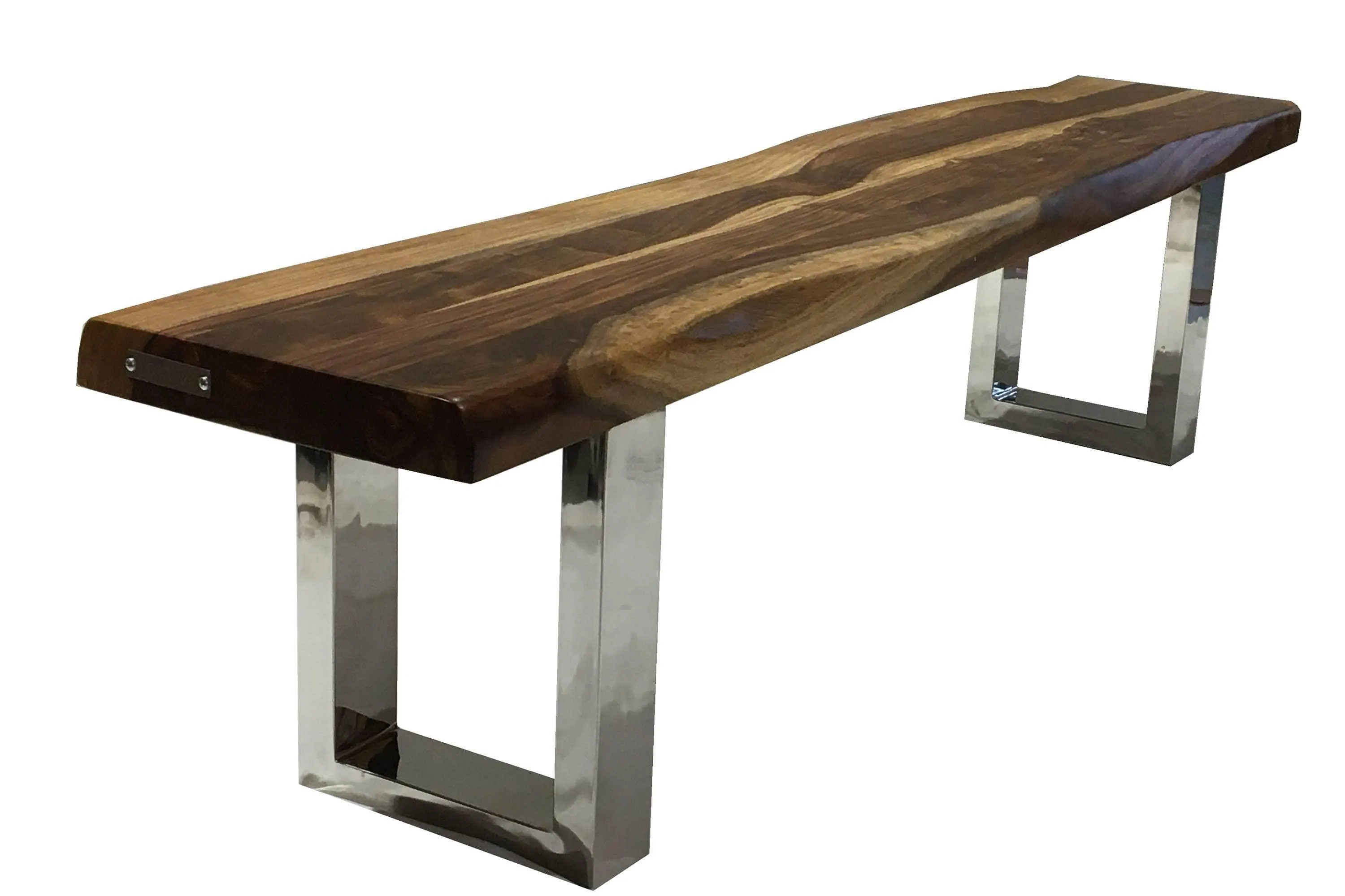 Live Edge Sheesham Wood Dining Bench 72"W - Available in 4 Leg Styles