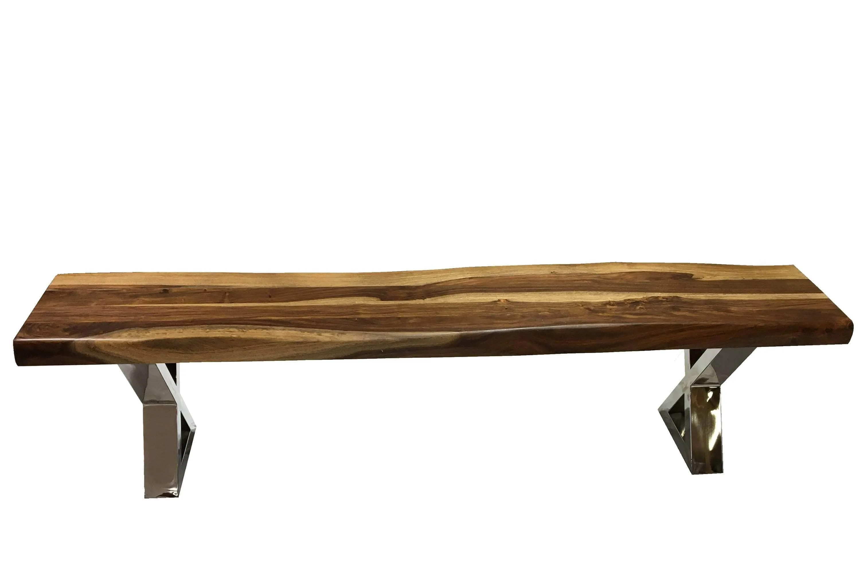 Live Edge Sheesham Wood Dining Bench 72"W - Available in 4 Leg Styles