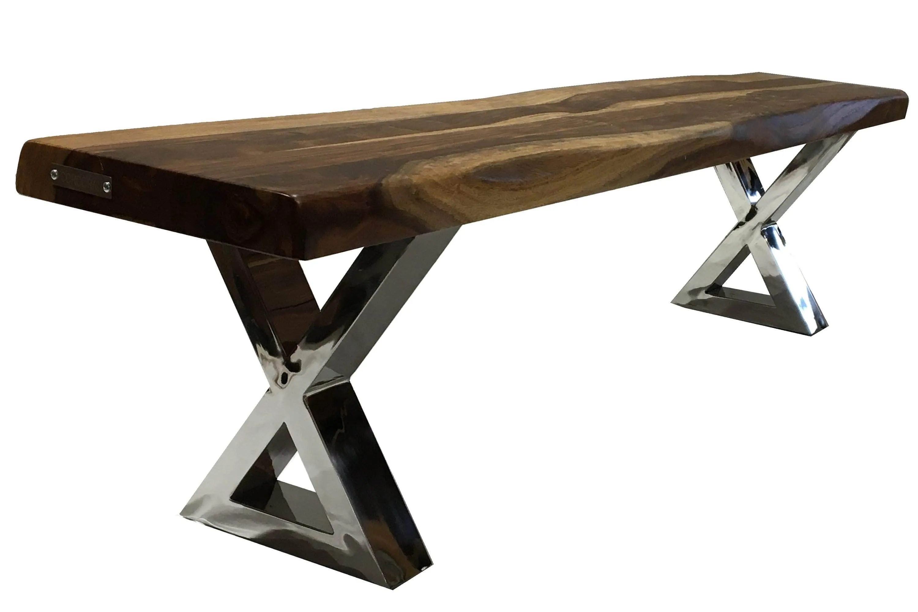 Live Edge Sheesham Wood Dining Bench 72"W - Available in 4 Leg Styles