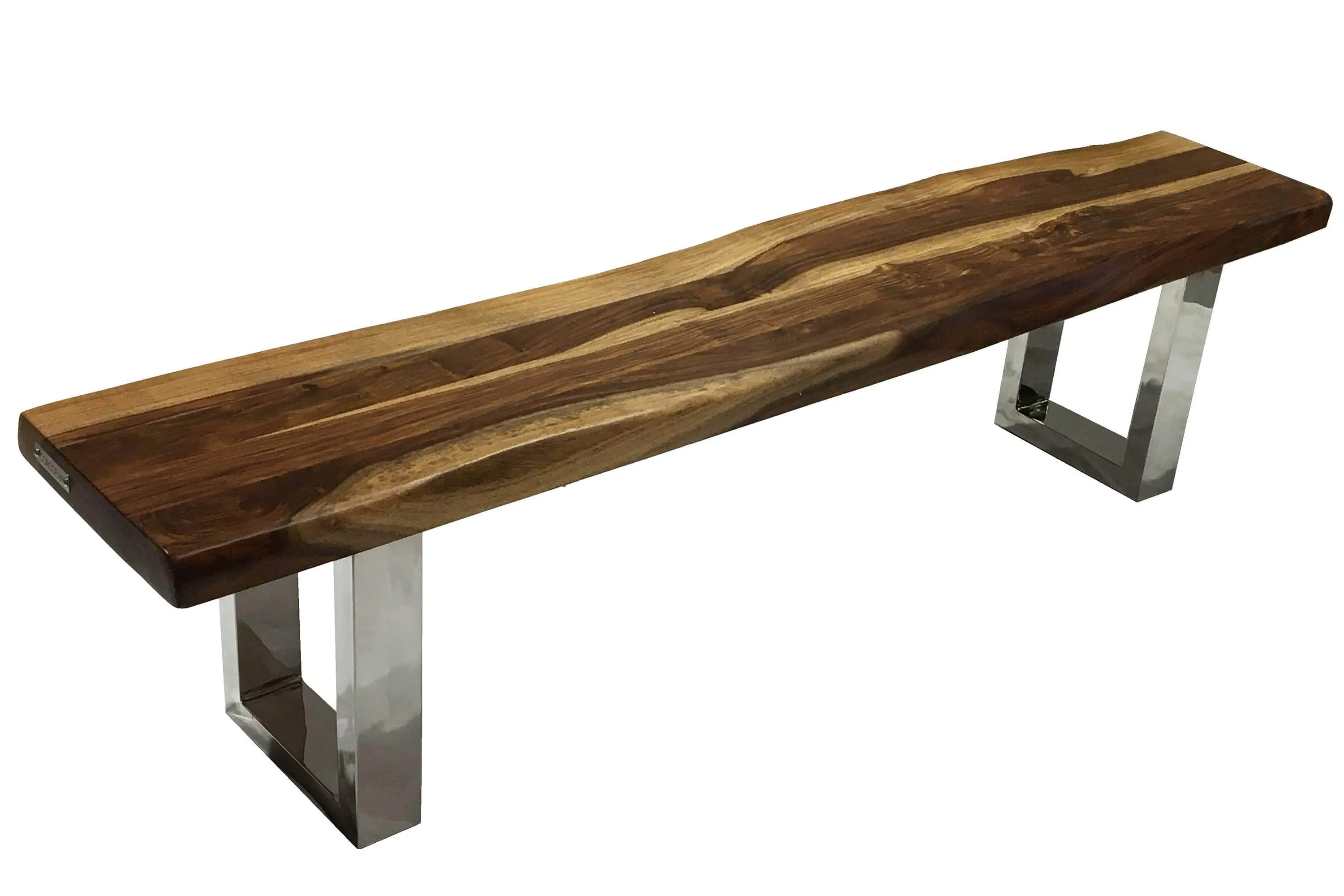Live Edge Sheesham Wood Dining Bench 72"W - Available in 4 Leg Styles