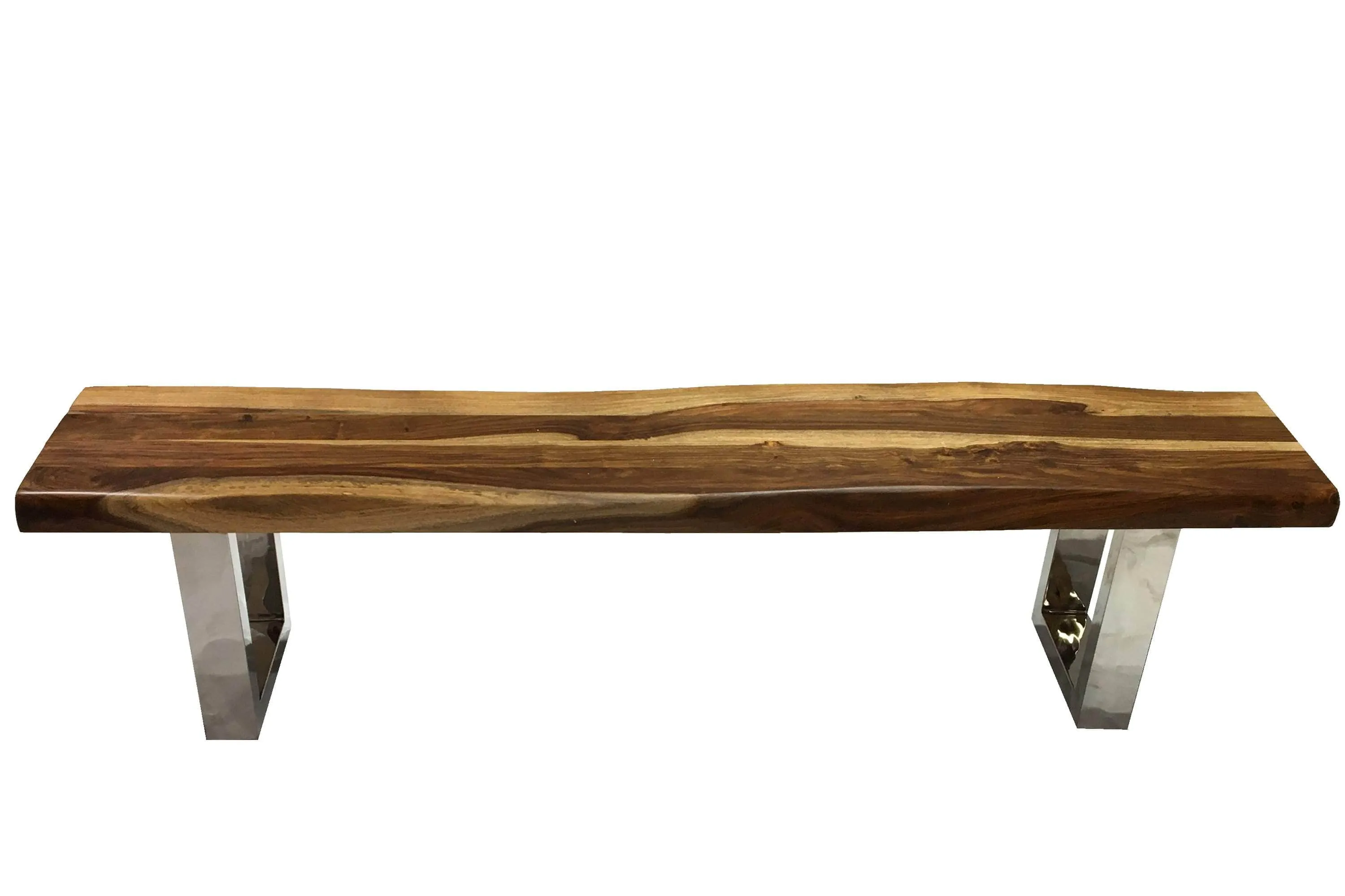 Live Edge Sheesham Wood Dining Bench 72"W - Available in 4 Leg Styles