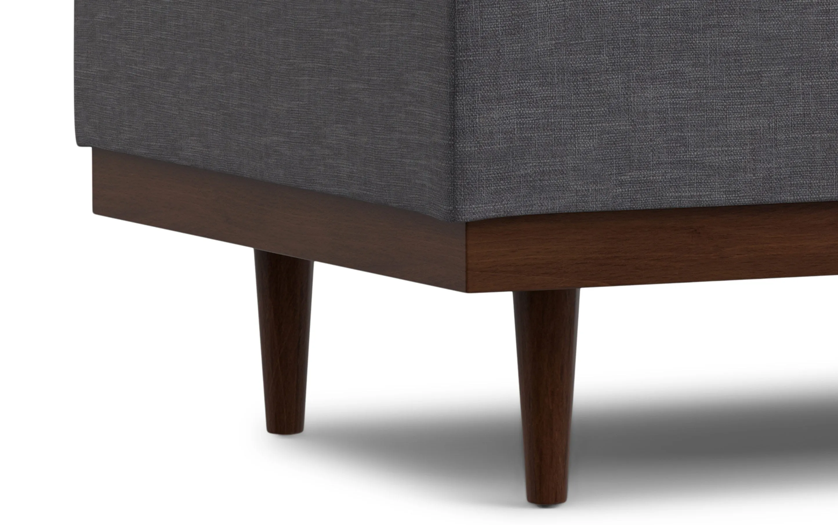 Mariah Coffee Table Storage Ottoman in Linen