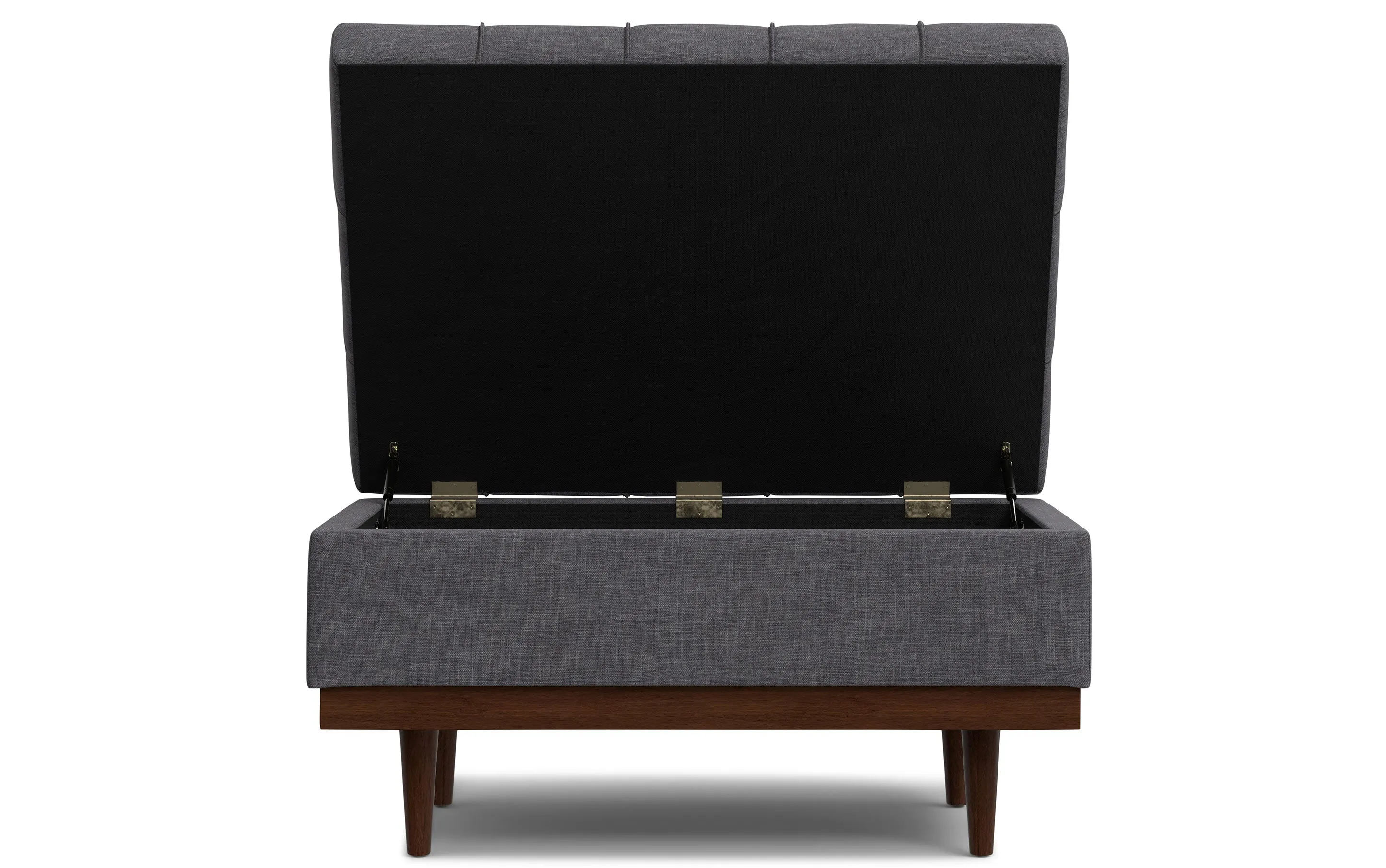 Mariah Coffee Table Storage Ottoman in Linen
