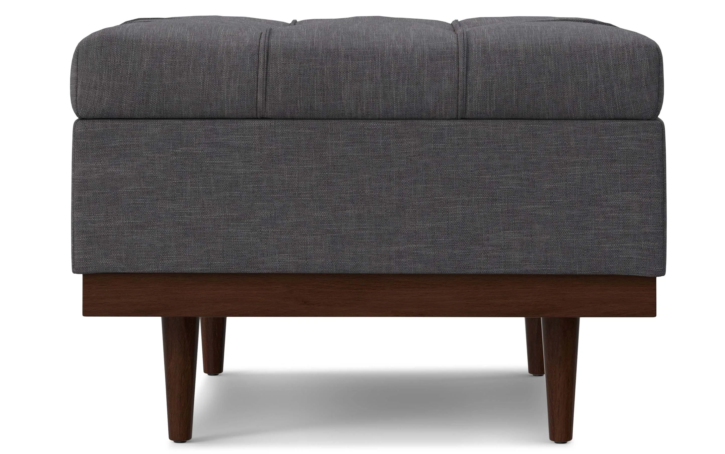 Mariah Coffee Table Storage Ottoman in Linen