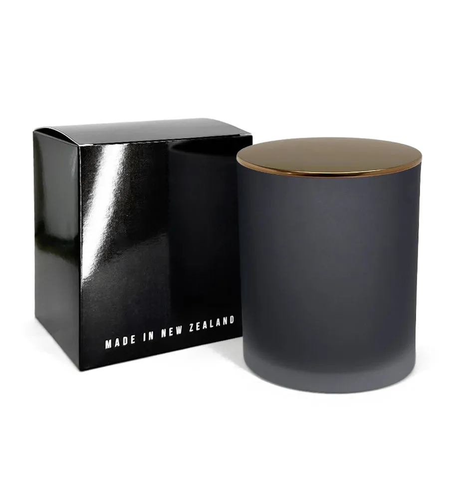Medium Classic Tumbler - Black Frosted Jar with Bronze Metal Tumbler Lid 280 - 300ml