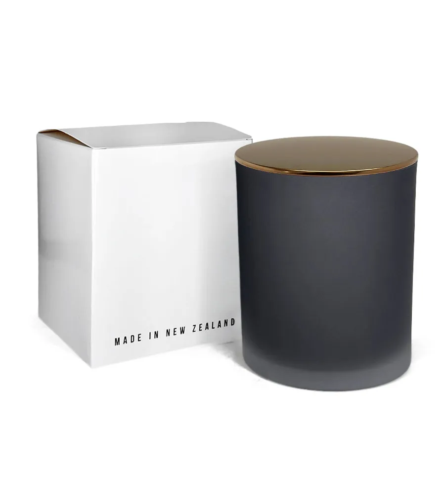 Medium Classic Tumbler - Black Frosted Jar with Bronze Metal Tumbler Lid 280 - 300ml