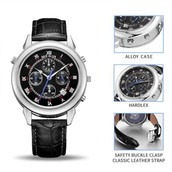 Men's Classic Roman Dial Luxury Watch
