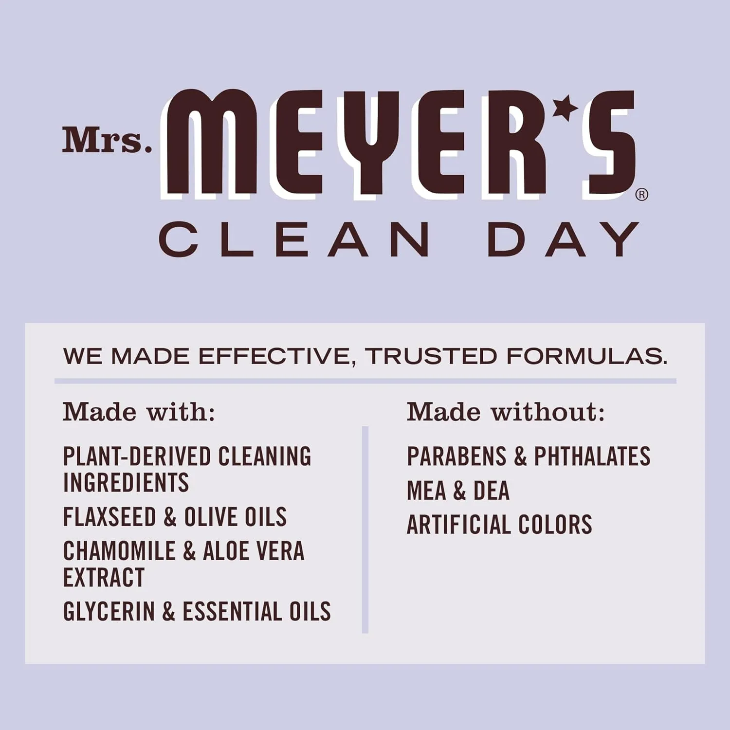MRS. MEYER'S CLEAN DAY Moisturizing Body Wash for Women and Men, Biodegradable Shower Gel Formula Made with Essential Oils, Lavender, 16 oz