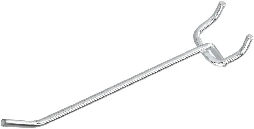 Neiko 53100A 4 Inch Heavy Duty Pegboard Hooks Kit, 50 Pack, 1/8" Peg Hooks for 1 Spaced Pegboards, Utility Hooks for Wall Organizing in Home or Garage