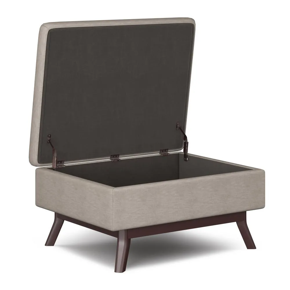Owen Small Coffee Table Ottoman in Linen