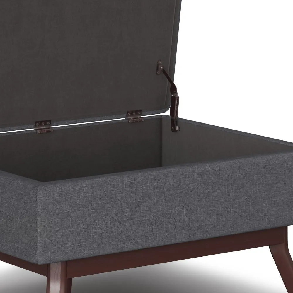 Owen Small Coffee Table Ottoman in Linen