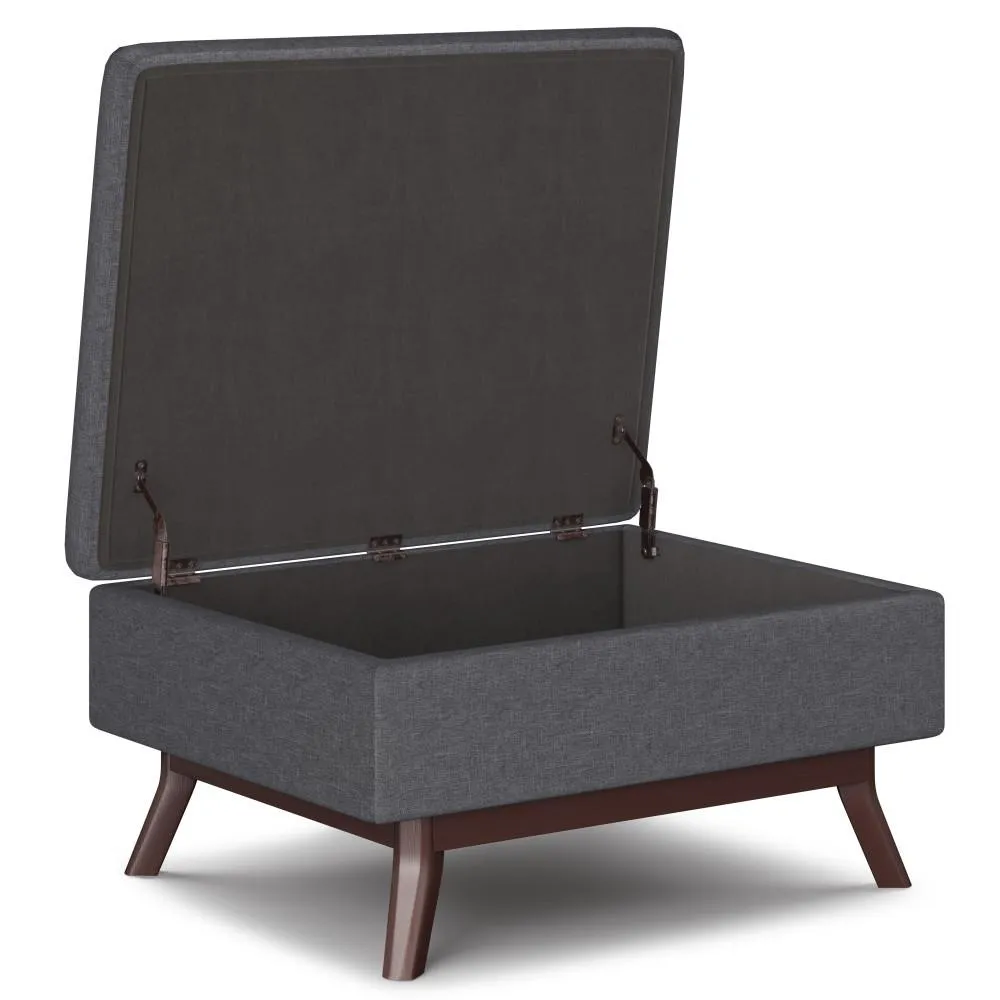 Owen Small Coffee Table Ottoman in Linen