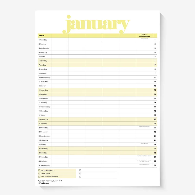 PRINTABLE: 2024 Family Calendar