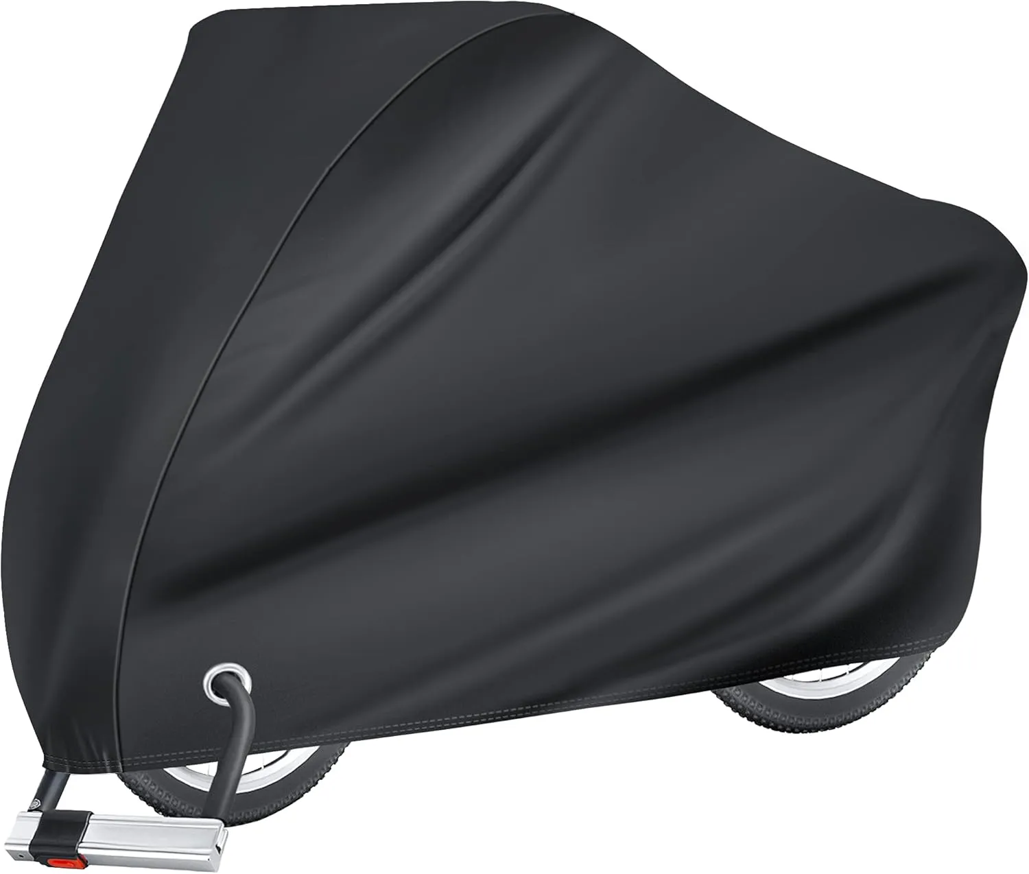 Puroma Bike Cover for 3 Bikes, 190T Outdoor Waterproof Bicycle Covers Rain Sun UV Dust Wind Proof with Lock Hole for Mountain Road Electric Bike (Basic Black)