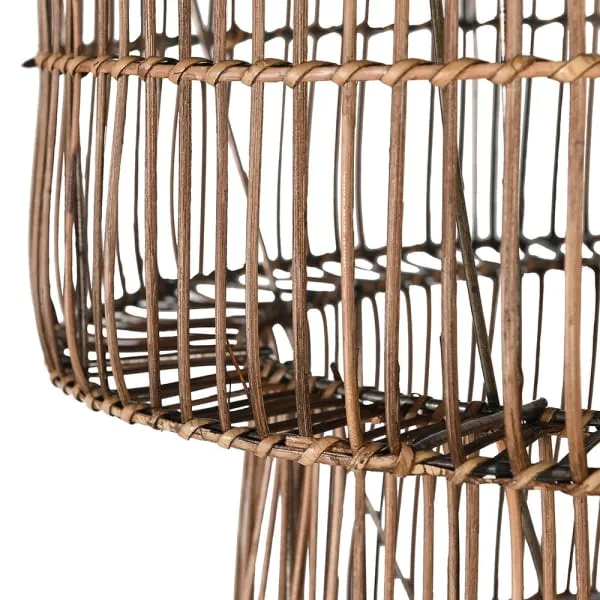 Rattan Three Tier Ceiling Light