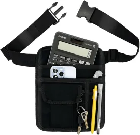Restaurant Waiter Waist Money Pouch Bag, Serving Apron, Check Holder with Multiple Pockets, Adjustable Belt for Waitress