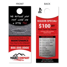 Roof Repairs Door Hanger