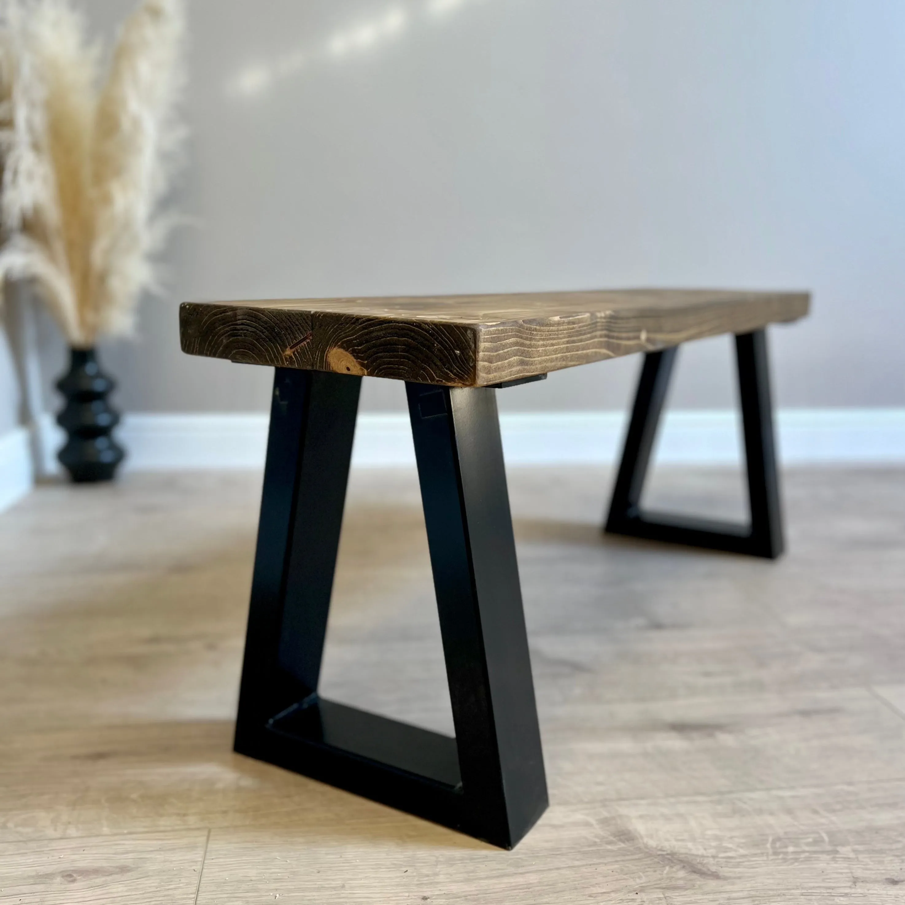 Rustic Dining Bench - Thick Trapeze