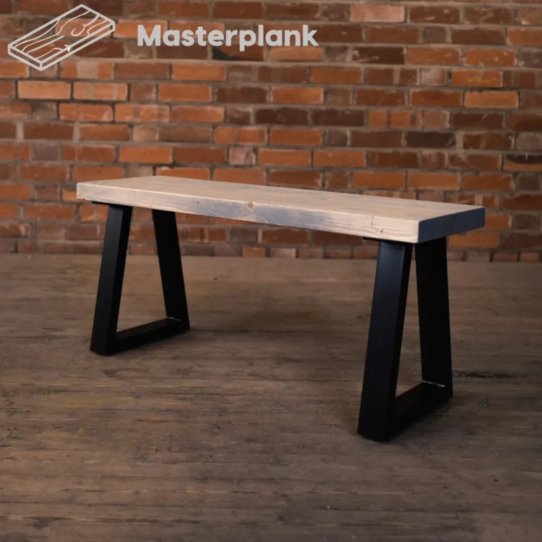Rustic Dining Bench - Thick Trapeze