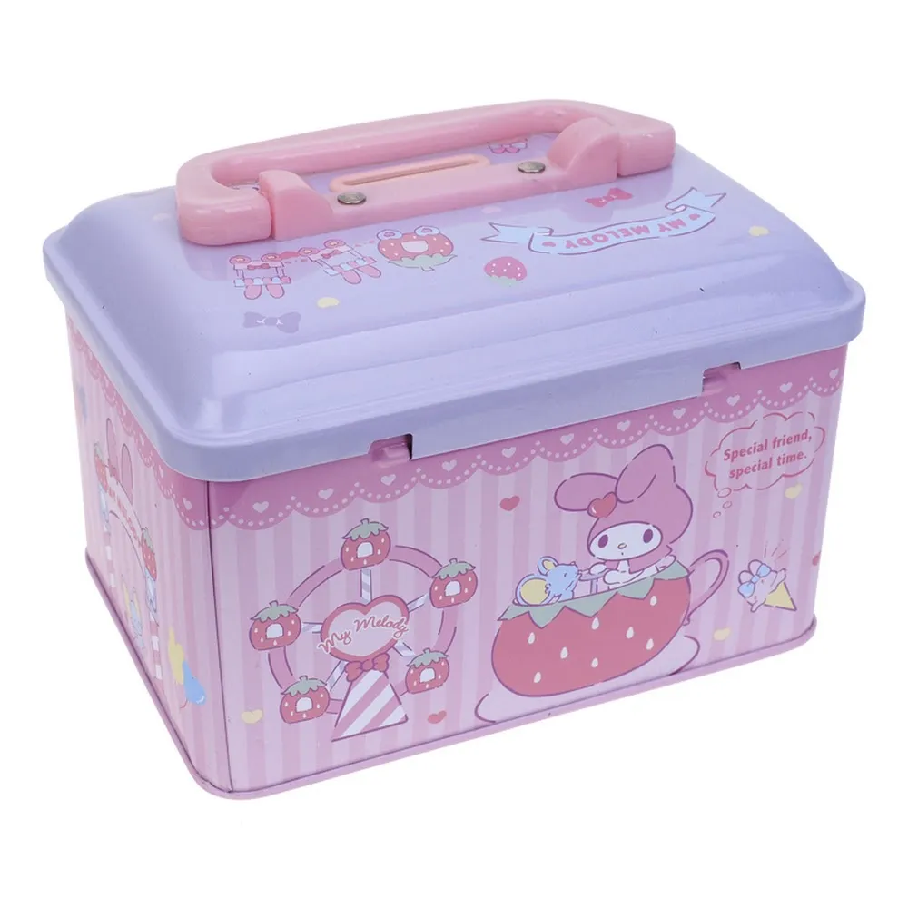 Sanrio Character Tin Cash Coin Bank with Handle
