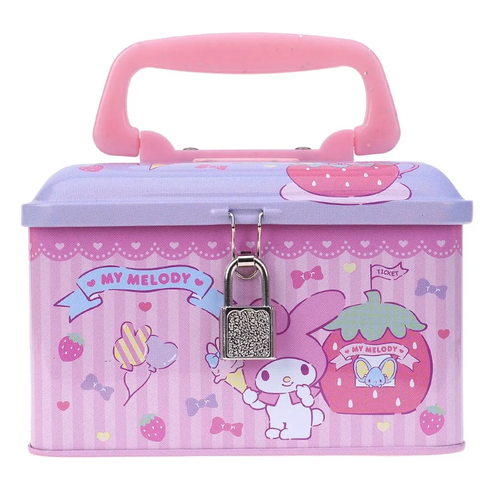 Sanrio Character Tin Cash Coin Bank with Handle