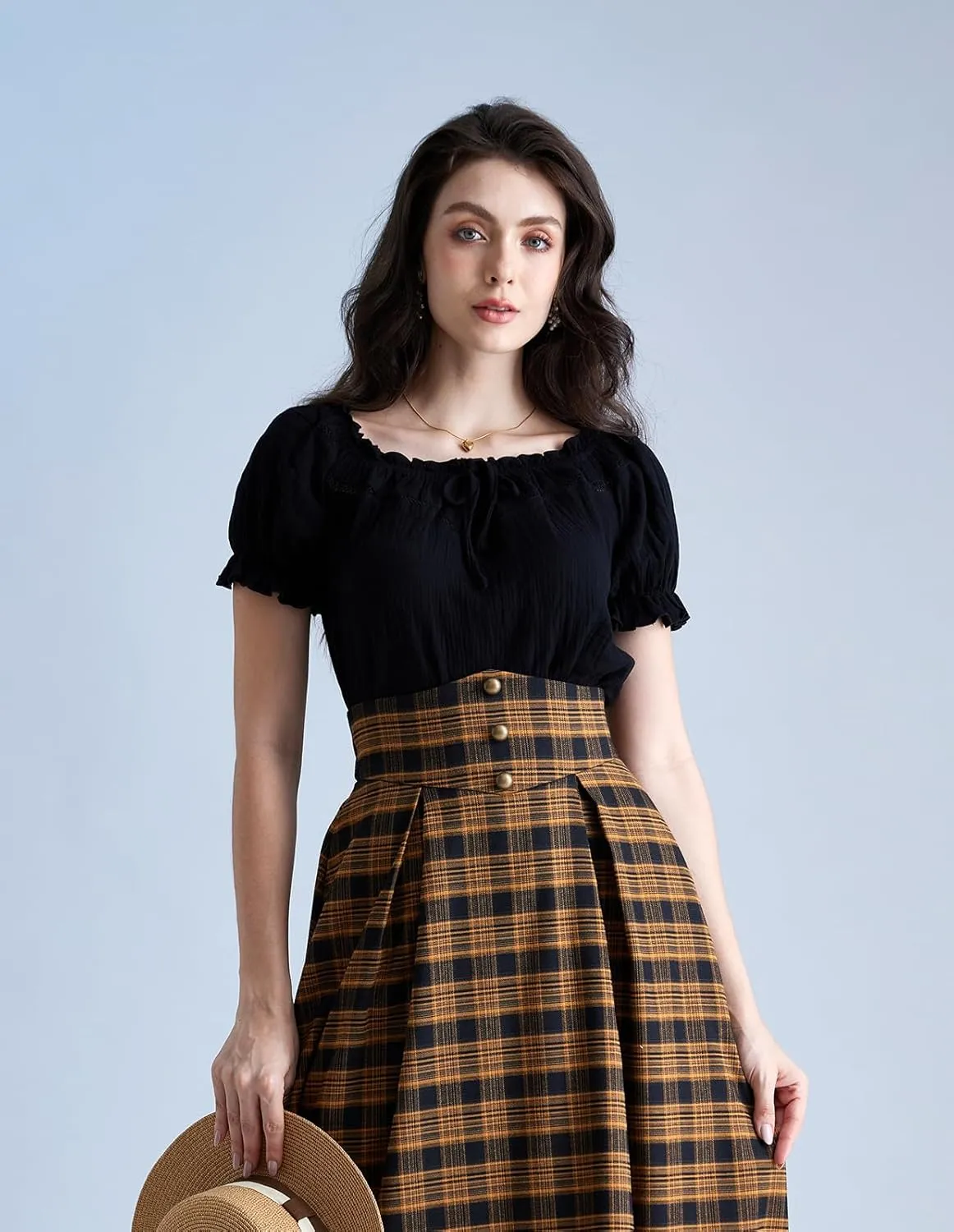 Scarlet Darkness Women's Renaissance Shirt Off Shoulder Puff Sleeve Loose Fit Summer Tops