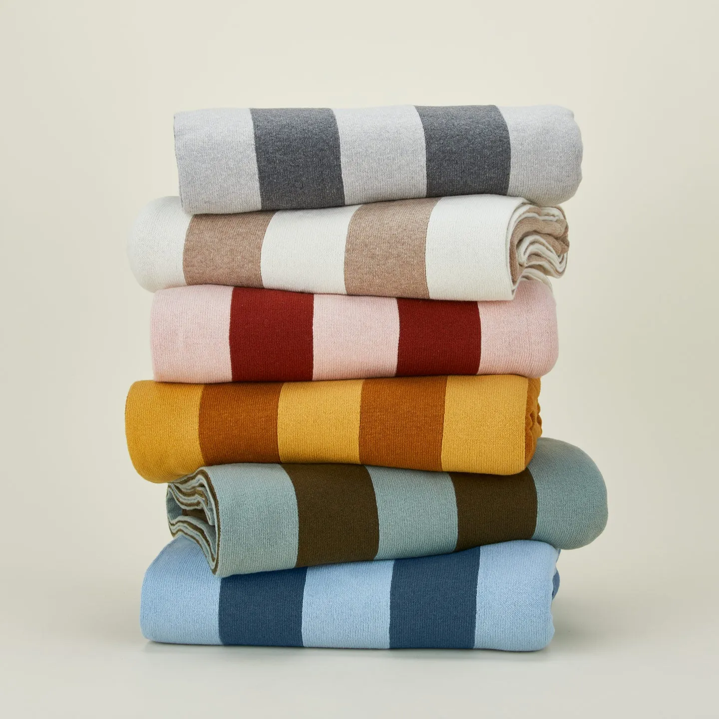 Simple Striped Throw - Sage/Olive