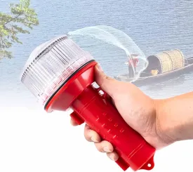Solar Energy Boat Navigation Lights, Solar Powered Boat Safety Beacon Light, IP65 Waterproof, 2200mah Battery, Boat Anchor Light for Ship, Channel, High Altitude,White Light