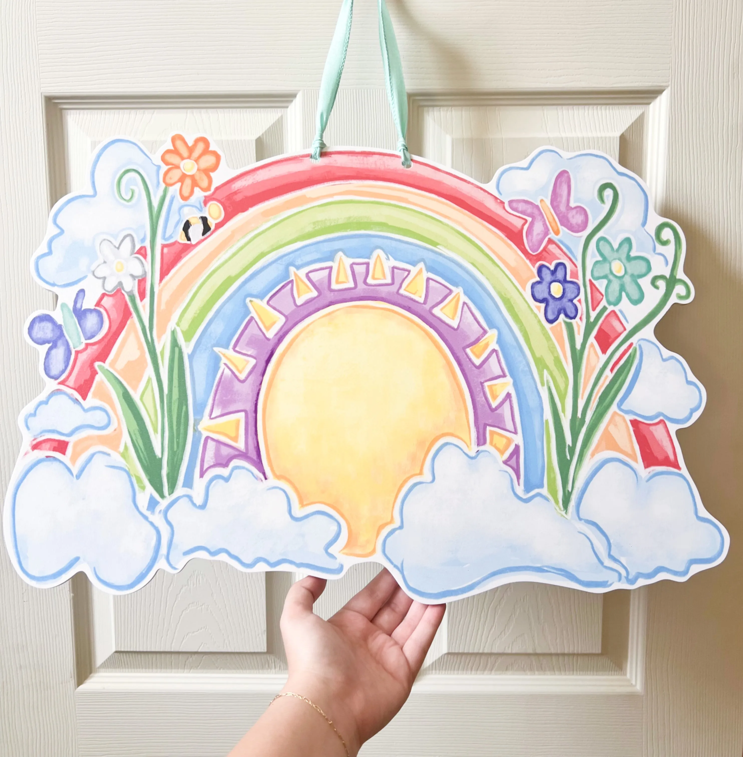 Sunshine & Rainbows Door Hanger