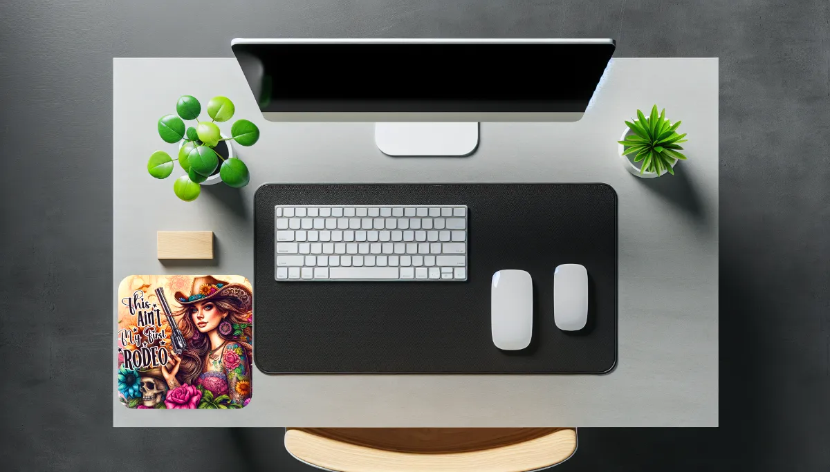 This ain't my first Rodeo mouse pad, Western mouse pad, Cowgirl mouse pad