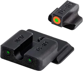 Tritium Pro Night Sights, Compatible with Smith & Wesson Handgun Models Glow-in-The-Dark Front & Rear Gun Sight Set with Focus Lock Front Ring