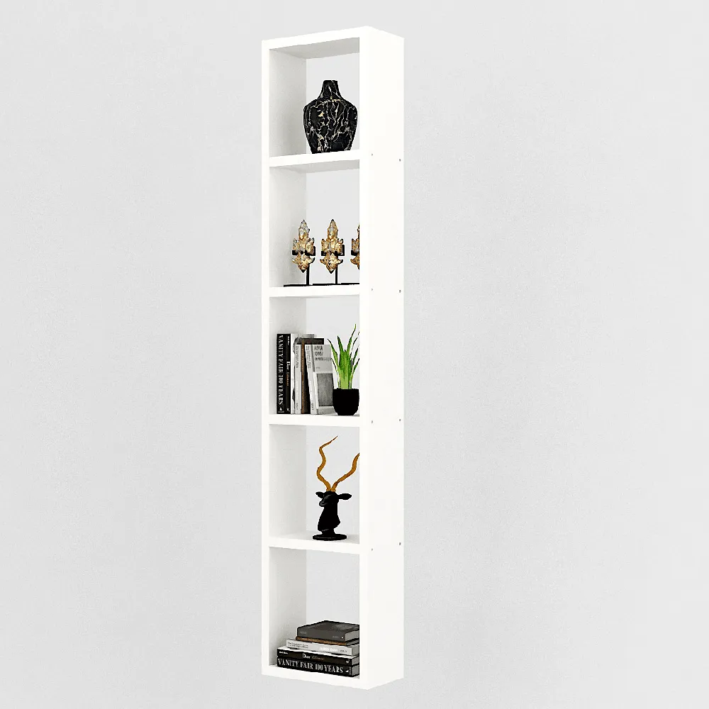 Triton Neo Floor Stand /Wall Mount Kids Bookshelfs for Home Decor, Frosty White