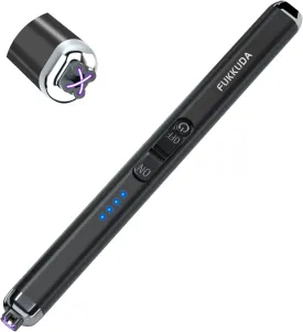 Upgraded Dual Arc Electric Candle Lighter Rechargeable USB Lighter Plasma Arc Lighters for Candle (Obsidian Black)
