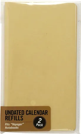 Voyager Undated Calendar Refill (2-pack) Paperback  Notebook, December 1, 2019