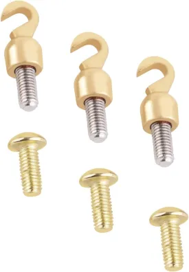 Weight Shell Open Hook Compatible with Grandfather Clocks - 5 mm Thread(Set of 3 Shell Open Hook and Bolt)